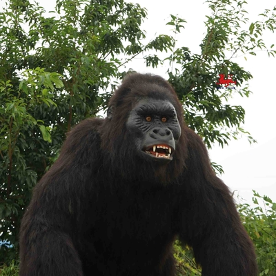 Açık Hava Gerçekçi Animatronik Hayvanlar Goril Modeli Doğal Renk