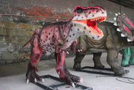 Multicolored Handmade Realistic Animatronic Dinosaur With Reliable Mechanical Frame
