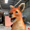 Tema Parkı İçin 1.8m Gerçekçi Animatronik Hayvanlar Kanguru