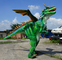 Hafif Animatronik Dinozor Kostümü Yeşil