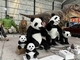 Gerçekçi Animatronik Hayvanlar Panda Ailesi Tema Parkı için