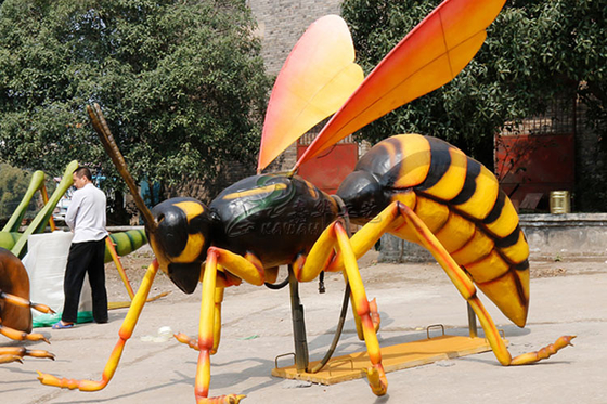 Sun Proof Dev Yapay Böcekler, Gerçekçi Çizgili Animatronic Arı