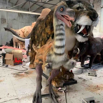 Gerçekçi Gerçekçi Animatronik Dinozor Eğlence Parkı Limusaurus Modeli