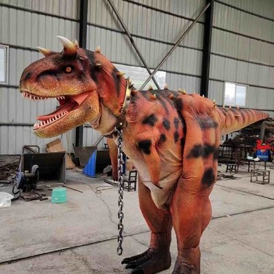 Performans için Carnotaurus Gerçekçi Dinozor Kostüm Yetişkin Yaş Manuel Kontrol