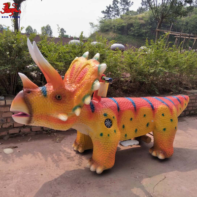 220V Animatronik Dinozor Sürüşü Çocuklar Yaş Hızı Ayarlanabilir