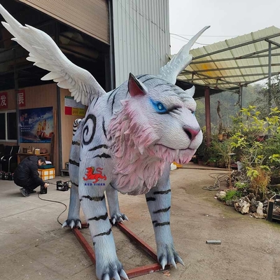 güneşe dayanıklılık Gerçekçi Animatronik Hayvanlar Çin Mitolojik Yaratıkları Beyaz Kaplan