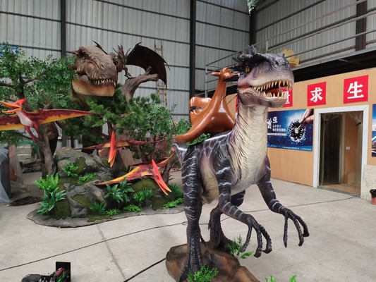 Binen Çocuklar İçin Canlı Gösteri Animatronik Dinozor Gezintisi