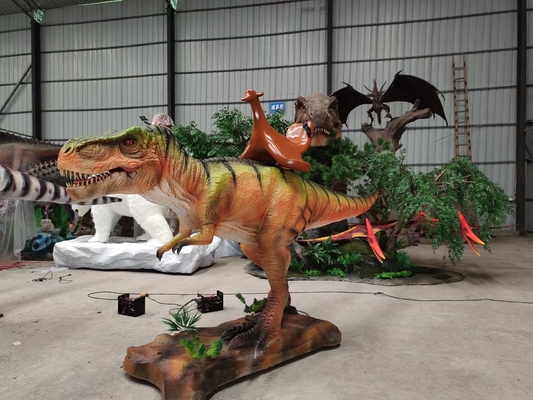 CE RoHs Gerçekçi Animatronik Dinozor, Doğal Görünümlü Dinozor Modeli Yüksek Dayanıklılık