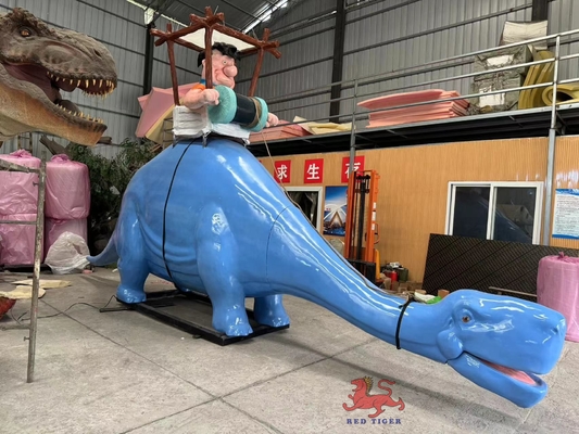satın al Fiberglass Karikatür Dinozor Animatronik Dinozor Sürüşü online manufacture