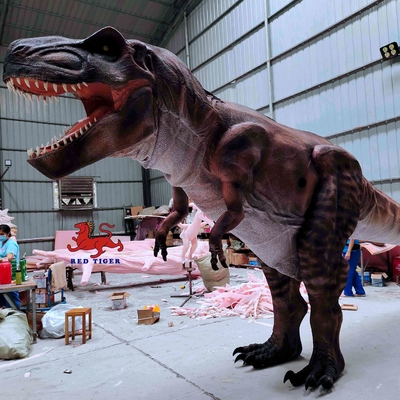 satın al Büyük gerçekçi T. Rex yetişkin kostümü Trex gizlenmiş bacaklar dinozor kostümü uzunluğu 8m online manufacture