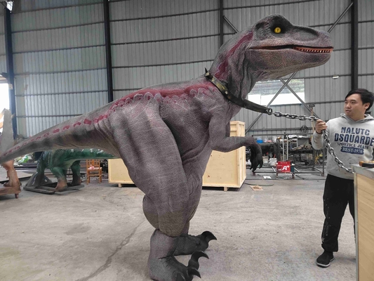satın al Gerçek boyutlu Kırmızı çizgili Raptor kostümü Duman etkileri online manufacture