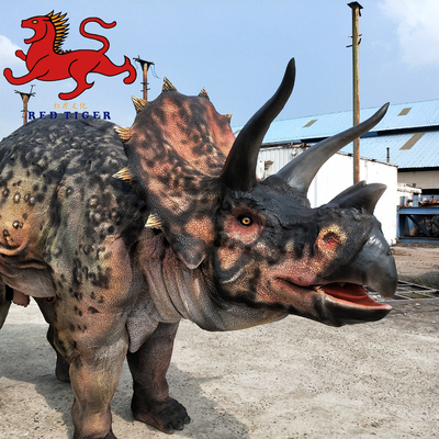 satın al Animatronik Triceratops Dinosür kostümü tema parkları için saklı bacaklarla online manufacture