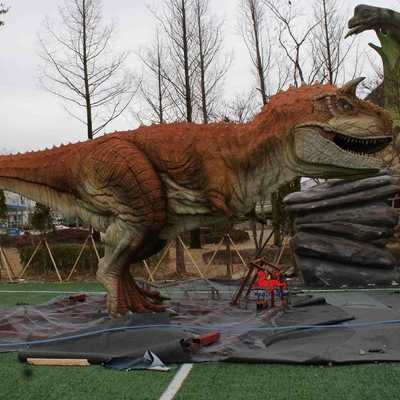 Good price Tema Parkı Ekipmanları Gerçekçi Animatronik Dinozor Modeli Carnotaurus Heykeli çevrimiçi