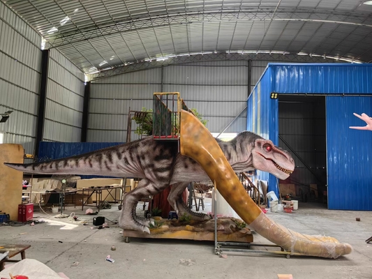 Good price Merdiven Oyun Ekipmanları ile Fiberglas Dinozor Slaytlar T Rex Slider çevrimiçi