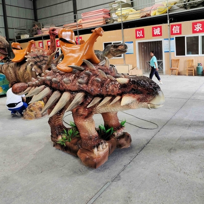 Good price Animasyonlu Binilebilir Dinozor Animatronic Ankylosaurus Scooter Modelinde Elektrikli Sürüş çevrimiçi