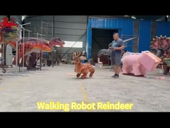 Yeni Gerçekçi Animatronik Uzaktan Kumandalı Yürüyen Robot Hayvan Ren Geyiği Robot Köpek